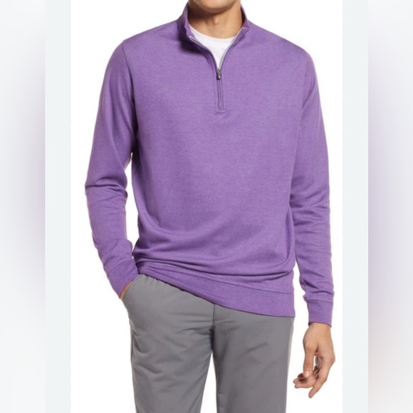Peter Millar Other - Peter Millar Crown Comfort Interlock Quarter Zip Pullover In Purple Mum XXL